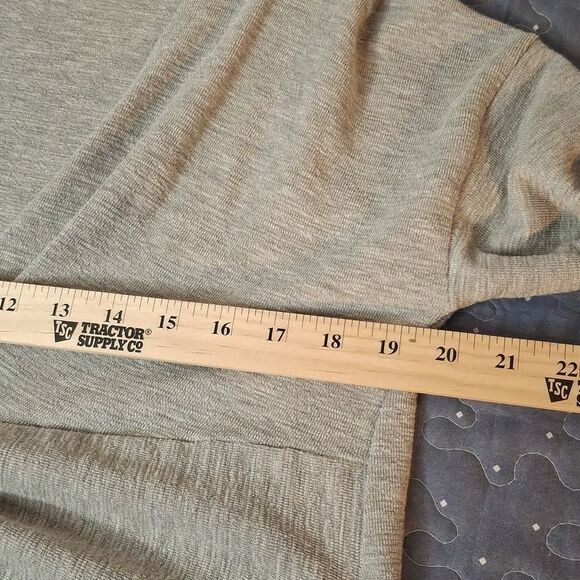 She + Sky Heather Gray Twist Front Blouse size large - Picture 5 of 6